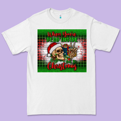When You’re Dead Inside But It's Christmas Tumbler Premium Tee Designed By Bundleandbundleshop