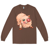 Chestnut pig Long Sleeve Tee - MaliasSmallBusiness