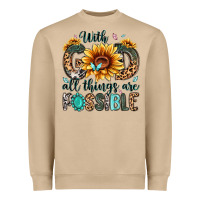 With God All Things Are Possible Malias Heavyweight Sweatshirt | Teevron