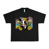 Black cow cactus and sunflower Urban Heavy Tee - AdoDesignShop