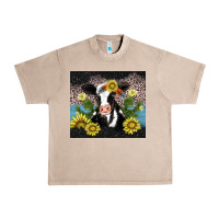 French Oak cow cactus and sunflower Urban Heavy Tee - AdoDesignShop