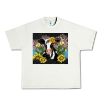 Pistachio cow cactus and sunflower Urban Heavy Tee - AdoDesignShop