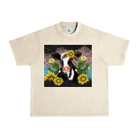 Sandshell cow cactus and sunflower Urban Heavy Tee - AdoDesignShop