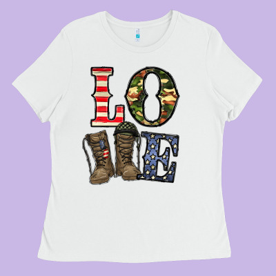 Loce Army Ladies Tee Designed By Cowhidedigitalart