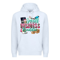 White small business baddie Premium Hoodie - CowGirlArtShop