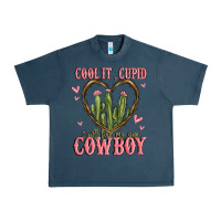Midnight Navy cool it cupid i will find my own cowboy Urban Heavy Tee - MaliasSmallBusiness