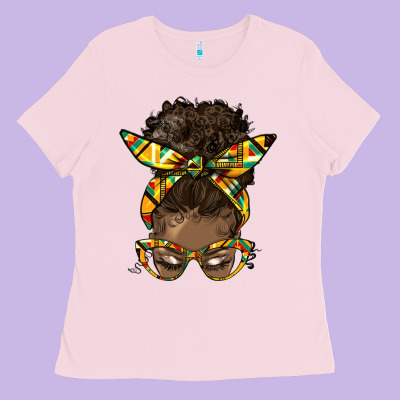 Afro Bun Ladies Tee Designed By Hra Design Shop