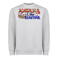 Heather Grey America the beautiful Heavyweight Sweatshirt - NancyCooperArtShop