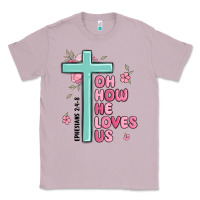Lilac oh how he loves us ephesians 2 4 8 Classic Tee - MaliasSmallBusiness