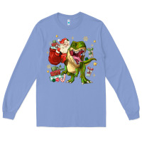 Colony Blue Christmas dinosaur Long Sleeve Tee - MaliasSmallBusiness