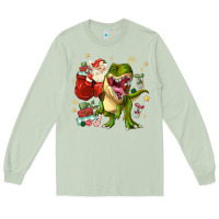 Matcha Christmas dinosaur Long Sleeve Tee - MaliasSmallBusiness