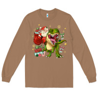 Toasted Coconut Christmas dinosaur Long Sleeve Tee - MaliasSmallBusiness