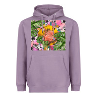 Lavender flamingo with leopard Heavyweight Hoodie - TumblerDesignByShophia