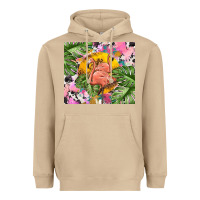 Mushroom flamingo with leopard Heavyweight Hoodie - TumblerDesignByShophia