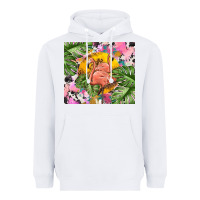 White flamingo with leopard Heavyweight Hoodie - TumblerDesignByShophia