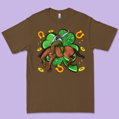 Cowboy With Shamrock Premium Tee Designed By Artiststas