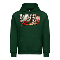 Forest Green love baseball Urban Hoodie - FaDigitalArtStudio
