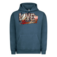 Pigment Midnight Navy love baseball Urban Hoodie - FaDigitalArtStudio
