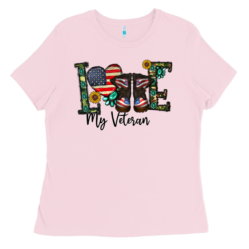 Love My Veteran Ladies Tee by CowhideDigitalArt | Teevron
