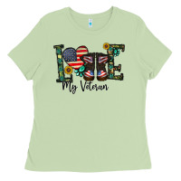 Matcha love my veteran Ladies Tee - CowhideDigitalArt