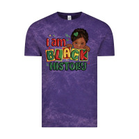 Cloud Purple i am black history black girl Vintage Tee - MaliasSmallBusiness