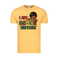 Vintage Mustard i am black history black girl Vintage Tee - MaliasSmallBusiness