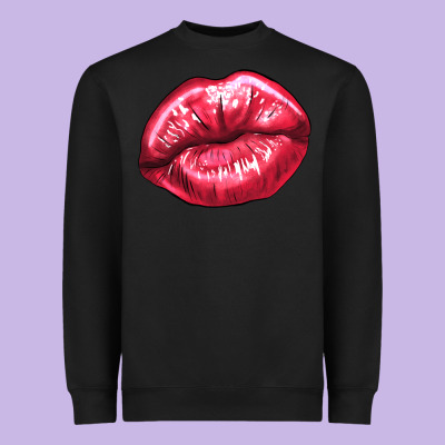 Lips Mark Heavyweight Sweatshirt Designed By Nancycooperartshop