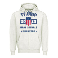 Oatmeal Heather Trump Quotes Zipper Hoodie - Bettercallsaul