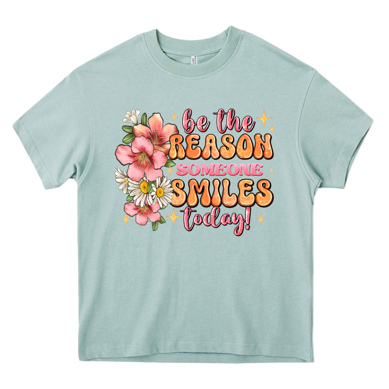 Be The Reason Someone Smiles Today Heavy Core Tee by JahusDesignShop | Teevron