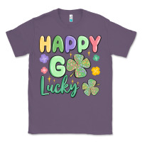 Lavender happy go lucky Classic Tee - MaliasSmallBusiness