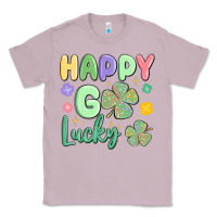 Lilac happy go lucky Classic Tee - MaliasSmallBusiness