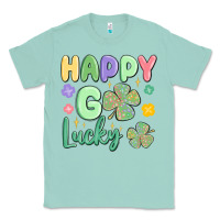 Seafoam happy go lucky Classic Tee - MaliasSmallBusiness