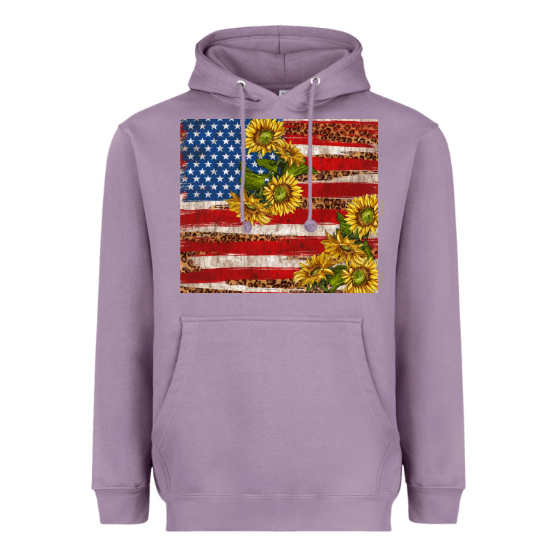 American Flag Sunflowers With Leopard Heavyweight Hoodie by TumblerDesignByShophia | Teevron