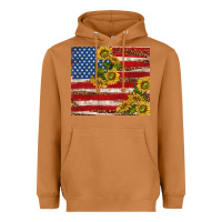 Meerkat American flag sunflowers with leopard Heavyweight Hoodie - TumblerDesignByShophia