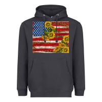 Smoke American flag sunflowers with leopard Heavyweight Hoodie - TumblerDesignByShophia