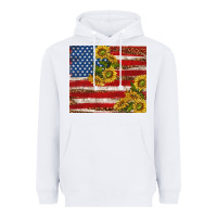 White American flag sunflowers with leopard Heavyweight Hoodie - TumblerDesignByShophia