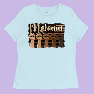 Melanin American Flag Ladies Tee Designed By Hra Design Shop