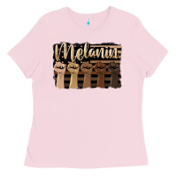 Bubblegum Pink melanin american flag Ladies Tee - HRA Design Shop