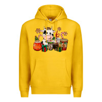 Lemon cow coffee cups christmas Premium Hoodie - CowGirlArtShop