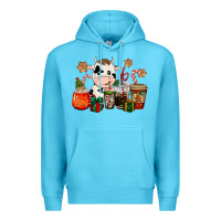 Ocean Blue cow coffee cups christmas Premium Hoodie - CowGirlArtShop