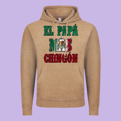 El Papa Mas Chingon Mexican Flag Vintage Hoodie Designed By Jasminsmagicworld