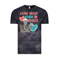 Cloud Black kinda broke kinda bougie Vintage Tee - MaliasSmallBusiness