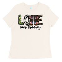 Bone love our troops Ladies Tee - CowhideDigitalArt