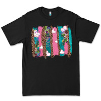 Black v.d turquoise leopard and flowers  brushstrokes Premium Tee - AdoDesignShop