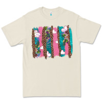 Bone v.d turquoise leopard and flowers  brushstrokes Premium Tee - AdoDesignShop