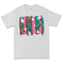 Dove Grey v.d turquoise leopard and flowers  brushstrokes Premium Tee - AdoDesignShop