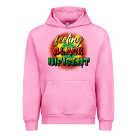 Fuchsia Pink feeling blacknificent Urban Hoodie - FaDigitalArtStudio