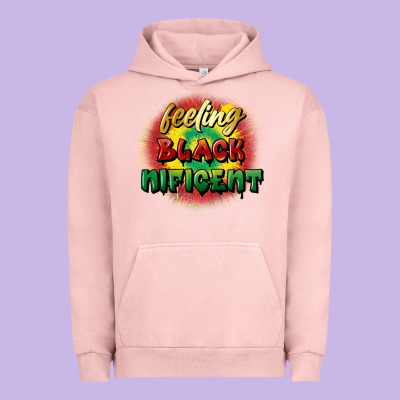 Feeling Blacknificent Urban Hoodie Designed By Fadigitalartstudio
