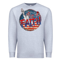 Heather Grey faith usa Premium Sweatshirt - CowGirlArtShop