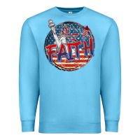 Ocean Blue faith usa Premium Sweatshirt - CowGirlArtShop